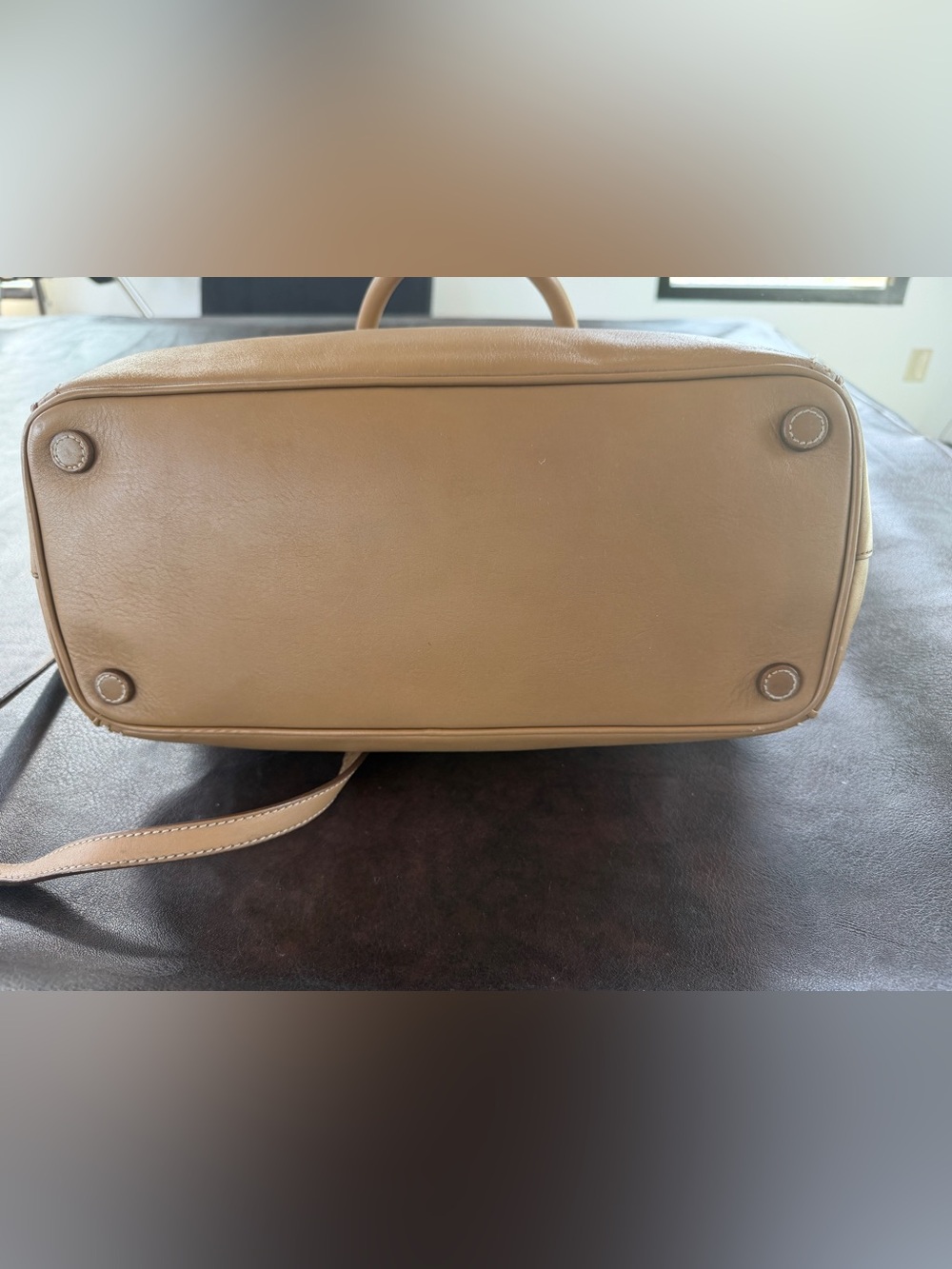 Prada Tan Leather Galleria Bag with Top Handles - Picture 8 of 9